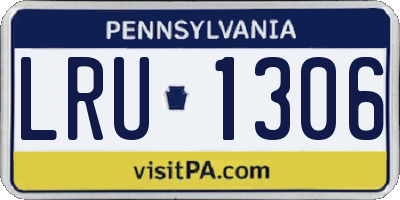 PA license plate LRU1306