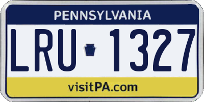 PA license plate LRU1327