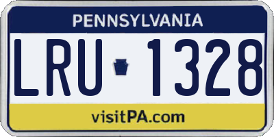 PA license plate LRU1328