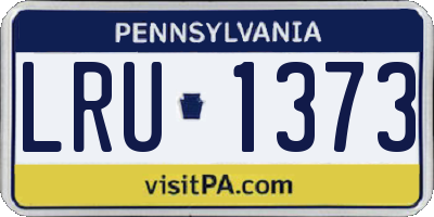 PA license plate LRU1373
