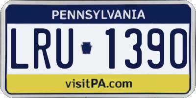 PA license plate LRU1390