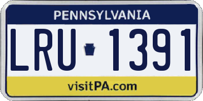PA license plate LRU1391