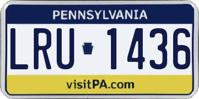 PA license plate LRU1436