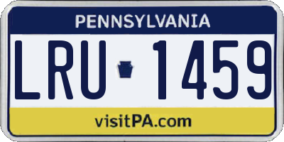 PA license plate LRU1459