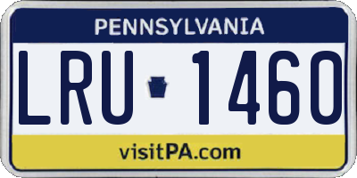 PA license plate LRU1460