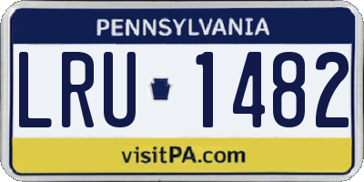 PA license plate LRU1482