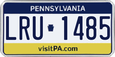 PA license plate LRU1485