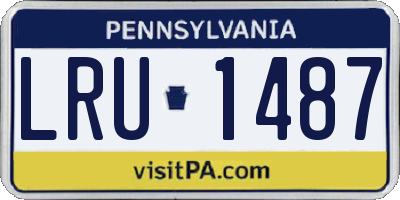 PA license plate LRU1487