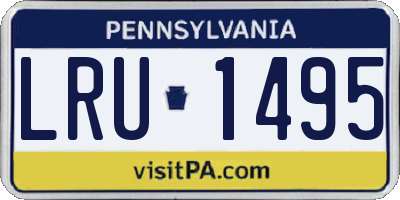 PA license plate LRU1495