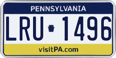 PA license plate LRU1496