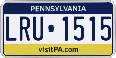 PA license plate LRU1515