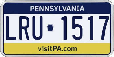 PA license plate LRU1517