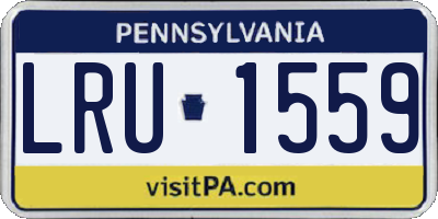PA license plate LRU1559