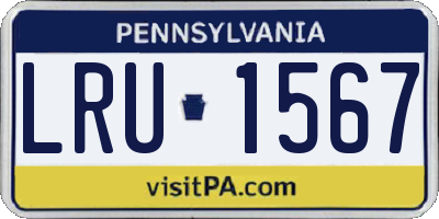 PA license plate LRU1567