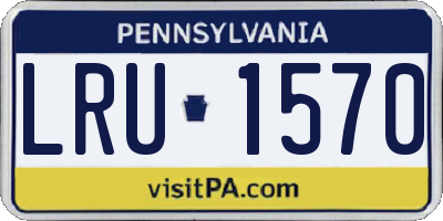 PA license plate LRU1570