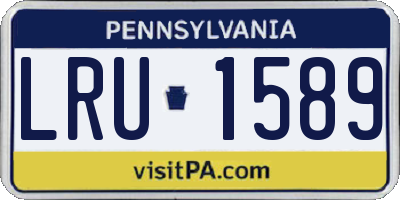 PA license plate LRU1589