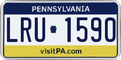 PA license plate LRU1590