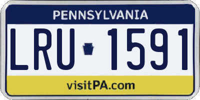 PA license plate LRU1591