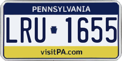 PA license plate LRU1655
