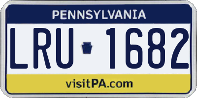 PA license plate LRU1682