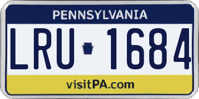 PA license plate LRU1684