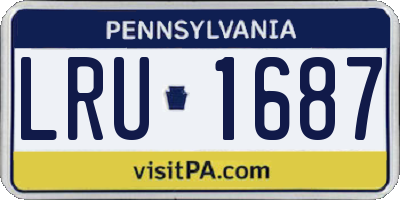 PA license plate LRU1687