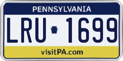PA license plate LRU1699