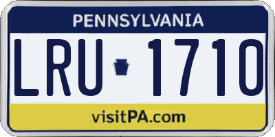 PA license plate LRU1710