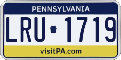 PA license plate LRU1719