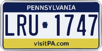 PA license plate LRU1747