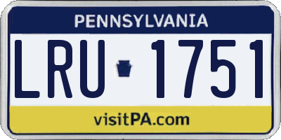PA license plate LRU1751