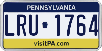 PA license plate LRU1764