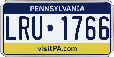 PA license plate LRU1766