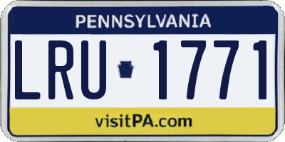 PA license plate LRU1771