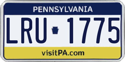 PA license plate LRU1775