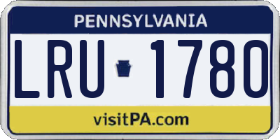 PA license plate LRU1780