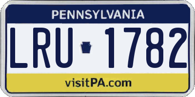 PA license plate LRU1782