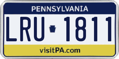 PA license plate LRU1811