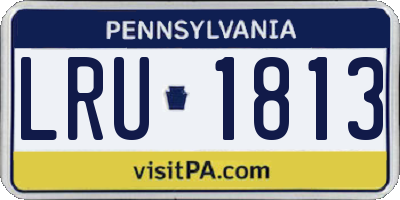 PA license plate LRU1813