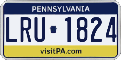 PA license plate LRU1824