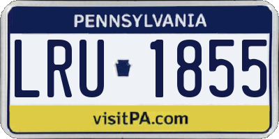 PA license plate LRU1855
