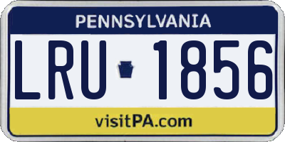PA license plate LRU1856