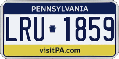 PA license plate LRU1859