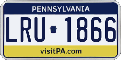 PA license plate LRU1866