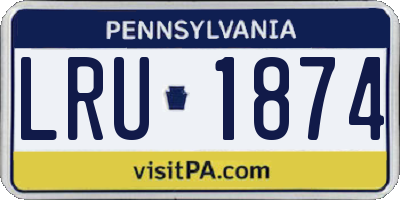 PA license plate LRU1874