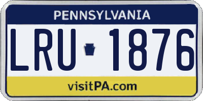 PA license plate LRU1876