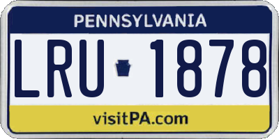 PA license plate LRU1878