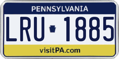 PA license plate LRU1885