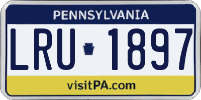 PA license plate LRU1897
