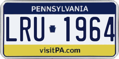 PA license plate LRU1964